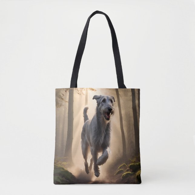 Irish Wolfhound Elegant Shoulder Tote Bag Tygkasse (Framsida)
