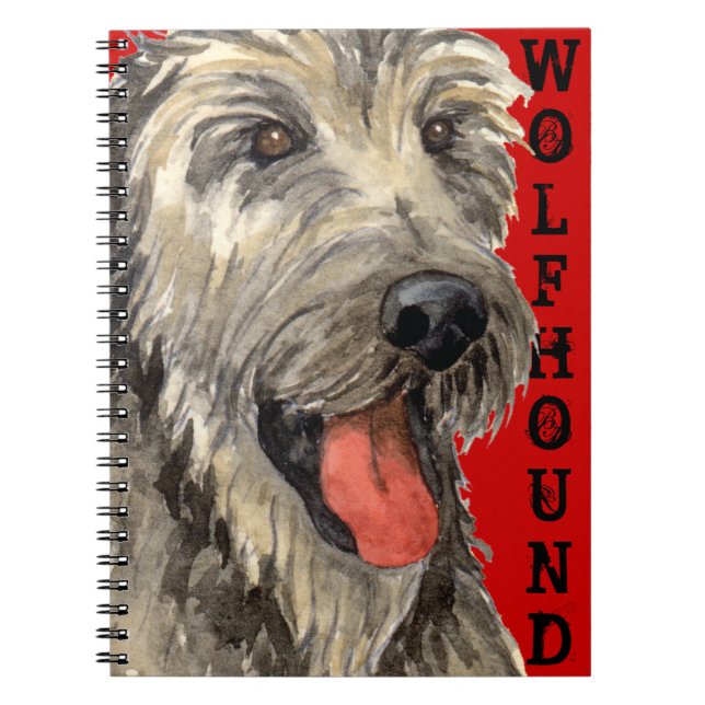 Irish Wolfhound Färg Block Anteckningsbok (Framsidan)