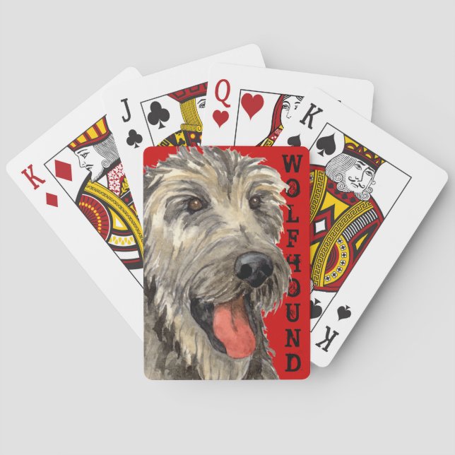Irish Wolfhound Färg Block  Casinokort (Baksidan)