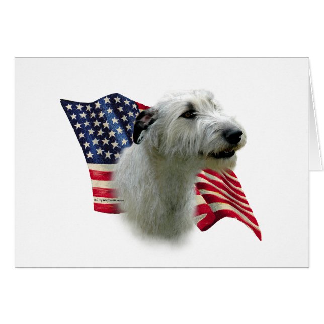 Irish Wolfhound Flagga Hälsningskort (Framsidan Horizontal)