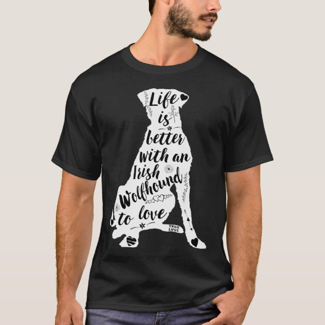 Irish Wolfhound for Irish Wolfhound Hund T Shirt (Framsida)
