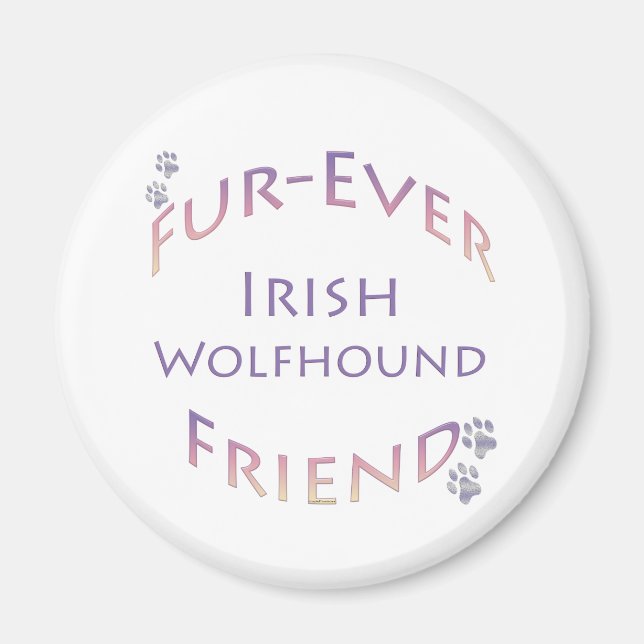 Irish Wolfhound Furever Magnet (Framsidan)
