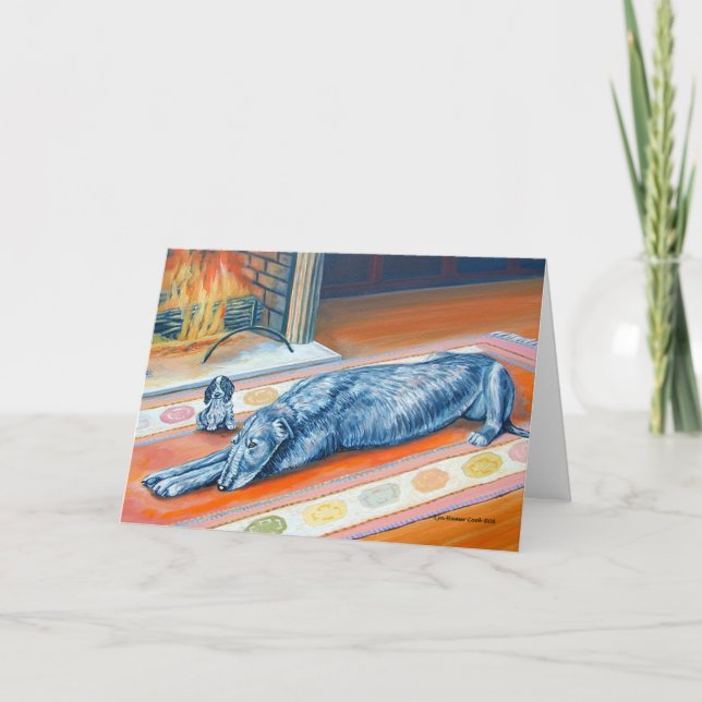 Irish Wolfhound Greeting Cards Kort (Framsida)