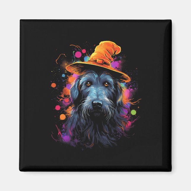 Irish Wolfhound Halloween Hund Pet Hund Magnet (Framsidan)