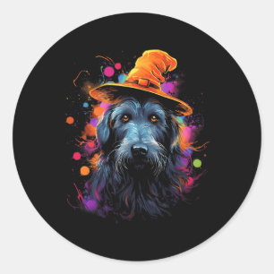 Irish Wolfhound Halloween Hund Pet Hund Runt Klistermärke