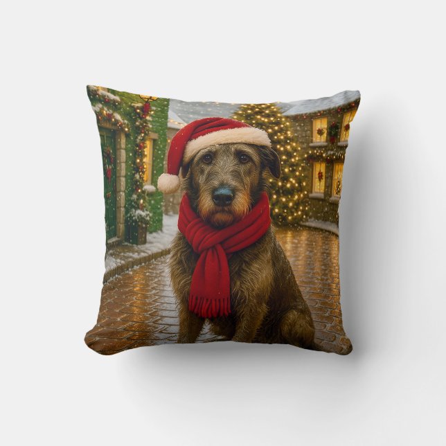 Irish Wolfhound Holiday  Kudde (Framsida)