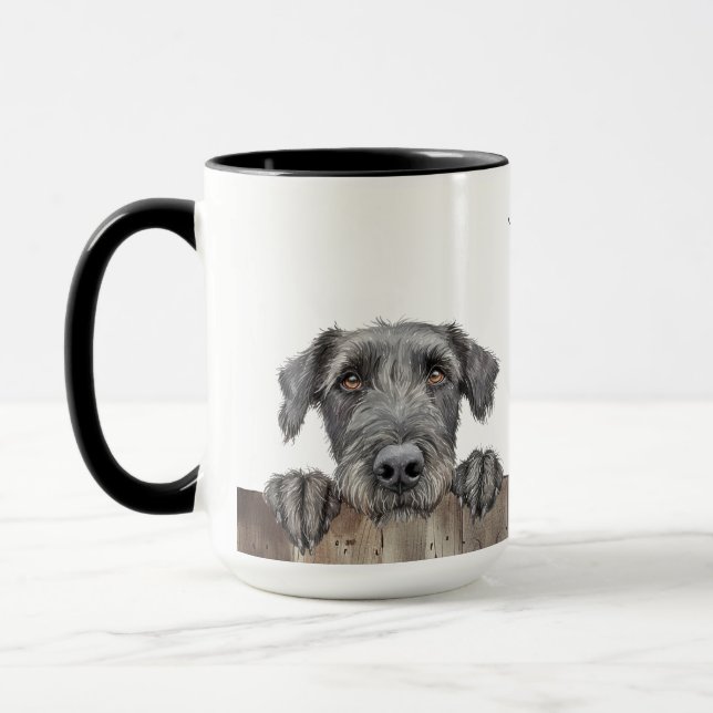 Irish Wolfhound Hund Mugg (Vänster)