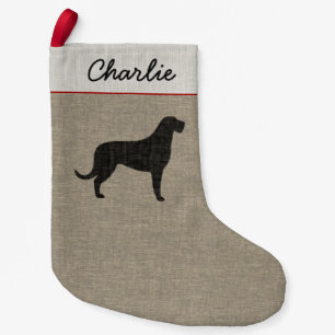 Irish Wolfhound Hund Silhouette Anpassningsbar Jul Liten Julstrumpa