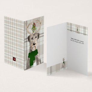 Irish Wolfhound i Antlers med en Earthy Play Kort