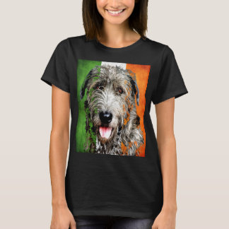 Irish Wolfhound irish flagga Erin go Bragh T-Shirt