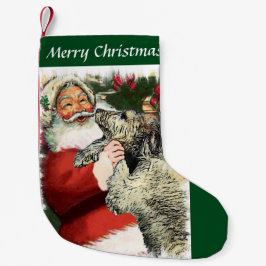 Irish Wolfhound jul Liten Julstrumpa