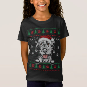 Irish Wolfhound jul Ugly Sweater Rolig hund L T Shirt