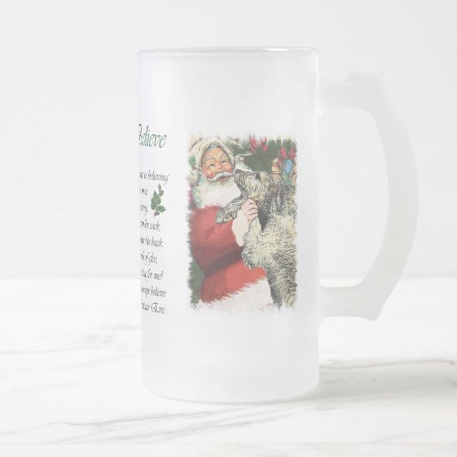 Irish Wolfhound-julklappar Frostat Ölglas (Höger)
