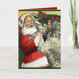 Irish Wolfhound-julklappar Helgkort
