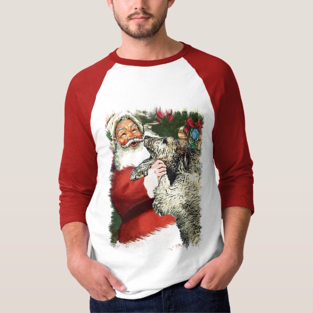 Irish Wolfhound-julklappar T Shirt (Framsida)