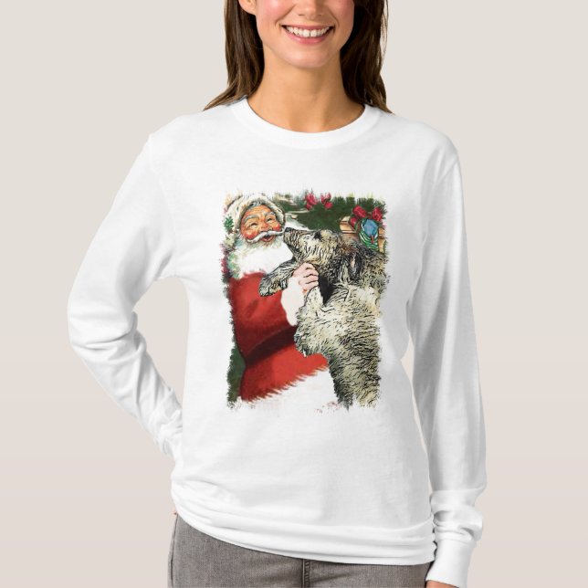 Irish Wolfhound-julklappar Tee Shirt (Framsida)