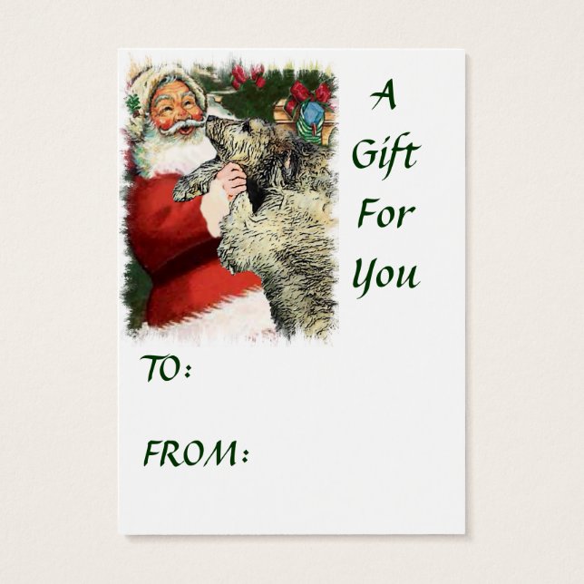 Irish Wolfhound-julklappar Visitkort (Baksidan)