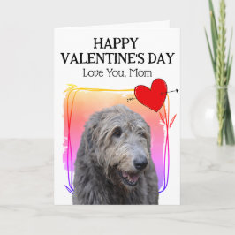 Irish Wolfhound kärlek mamma anpassad valentinskor Helgkort