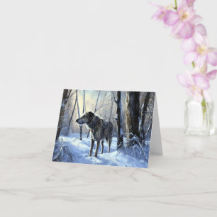 Irish Wolfhound Låt det snöa jul Kort
