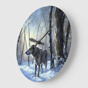 Irish Wolfhound Låt det snöa jul Stor Klocka