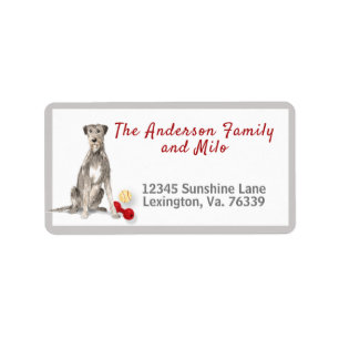 Irish Wolfhound Leksak Home Returadress Adressetikett