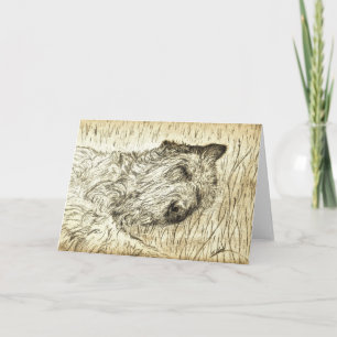 Irish Wolfhound "Let sov hundar ljug"-kort Kort