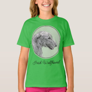 Irish Wolfhound-målning - Söt originell hundkonst T Shirt