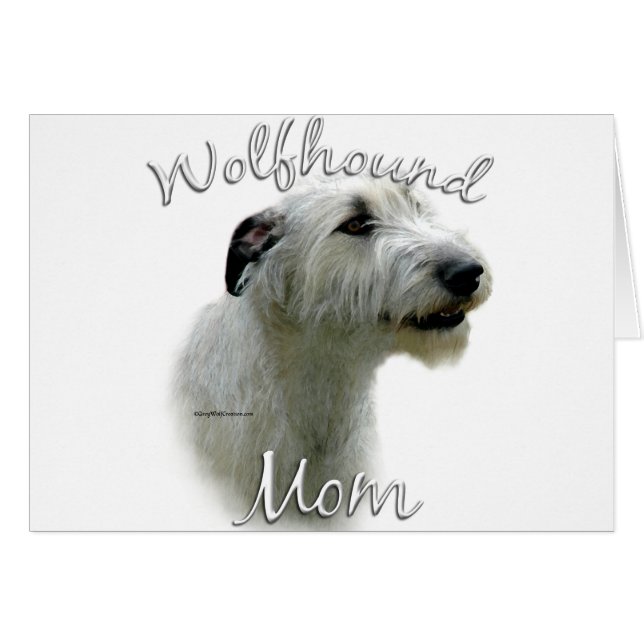 Irish Wolfhound Mamma 2 Hälsningskort (Framsidan Horizontal)