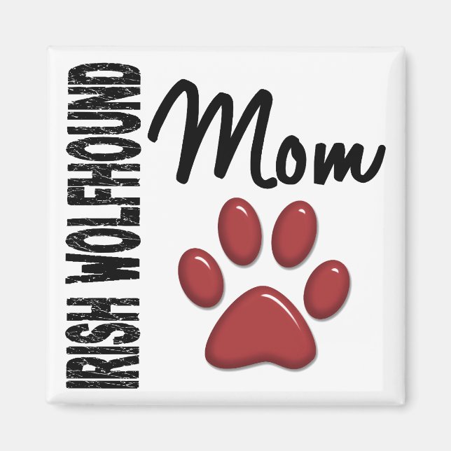 Irish Wolfhound Mamma 2 Magnet (Framsidan)