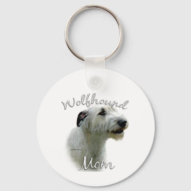 Irish Wolfhound Mamma 2 Nyckelring (Framsida)