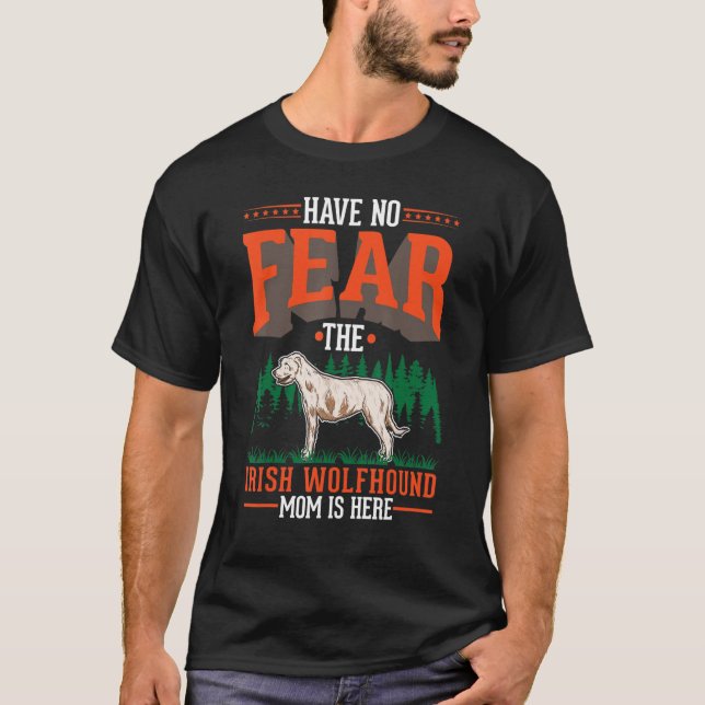 Irish Wolfhound Mamma Irish Greyhound T Shirt (Framsida)