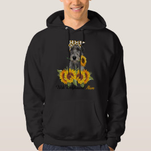 Irish Wolfhound Mamma Sunblomma Sommar Hund Mamma Hoodie