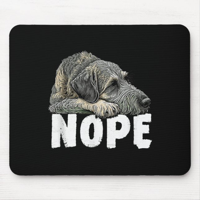 Irish Wolfhound Nope Funny Lazy Pet Dog Cute  Musmatta (Framsidan)