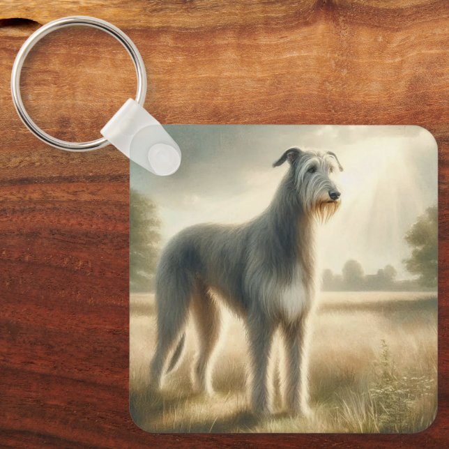 Irish Wolfhound Nyckelring (Framsida)