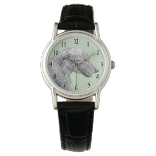 Irish Wolfhound Painting - Cute Original Hund Art Armbandsur