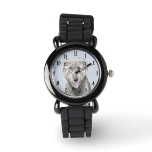 Irish Wolfhound Painting - Cute Original Hund Art Armbandsur