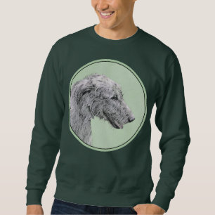 Irish Wolfhound Painting - Cute Original Hund Art Lång Ärmad Tröja