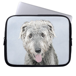 Irish Wolfhound Painting - Cute Original Hund Art Laptop Fodral