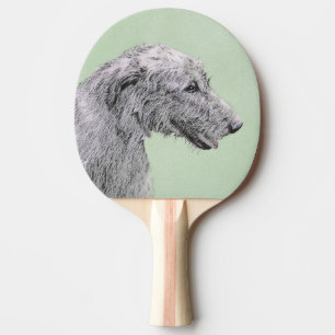 Irish Wolfhound Painting - Cute Original Hund Art Pingisracket