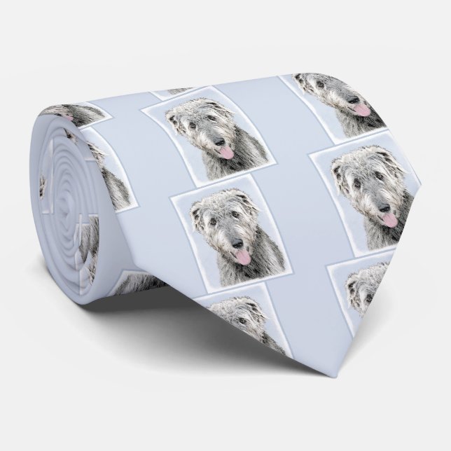 Irish Wolfhound Painting - Cute Original Hund Art Slips (Rullad)