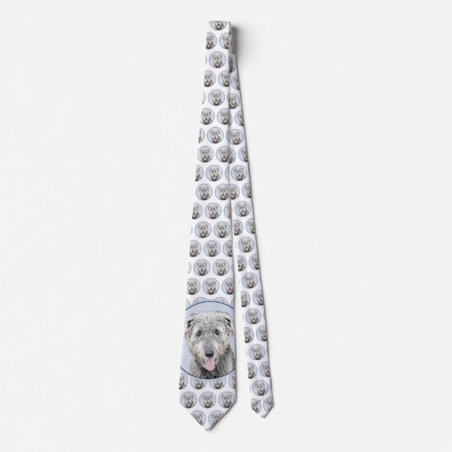 Irish Wolfhound Painting - Cute Original Hund Art Slips (Framsida)