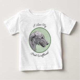 Irish Wolfhound Painting - Cute Original Hund Art T Shirt