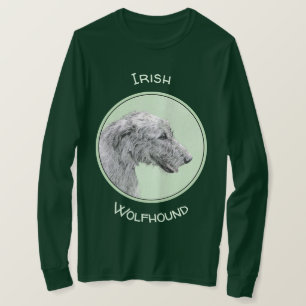 Irish Wolfhound Painting - Cute Original Hund Art T Shirt