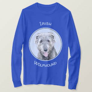 Irish Wolfhound Painting - Cute Original Hund Art T Shirt