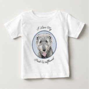 Irish Wolfhound Painting - Cute Original Hund Art T Shirt
