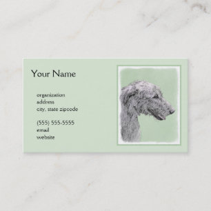 Irish Wolfhound Painting - Cute Original Hund Art Visitkort