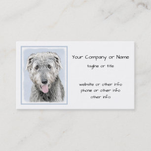 Irish Wolfhound Painting - Cute Original Hund Art Visitkort
