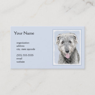 Irish Wolfhound Painting - Cute Original Hund Art Visitkort