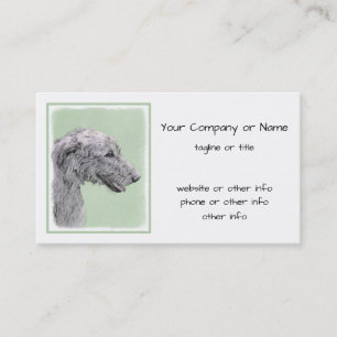 Irish Wolfhound Painting - Cute Original Hund Art Visitkort