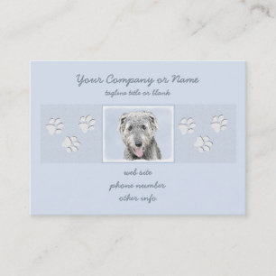 Irish Wolfhound Painting - Cute Original Hund Art Visitkort